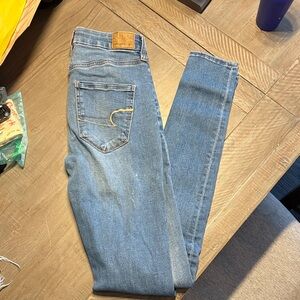 American Eagle Outfitters Light Blue Skinny Jeans 2 X-Long